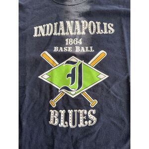 Vintage Indianapolis Blues Baseball‎ Long Sleeve T-Shirt Champion XL